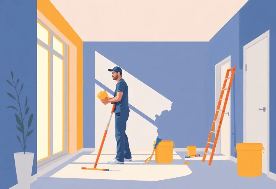 Intérieur rénové après travaux de peinture à Saint-Omer