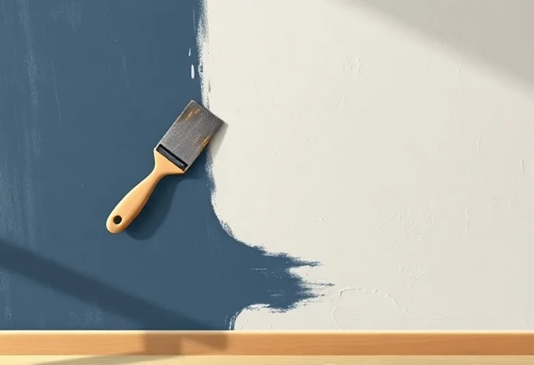 Application d'un enduit décoratif à la lisseuse sur un mur